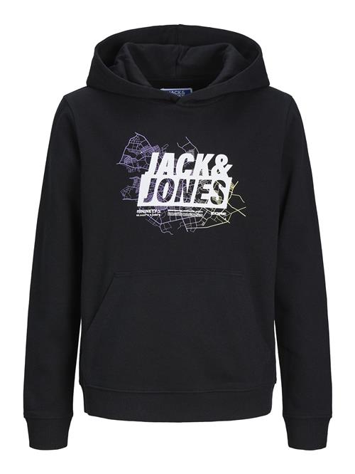 Jack & Jones Junior Sweatshirt 'Map'  lilla / sort / hvid