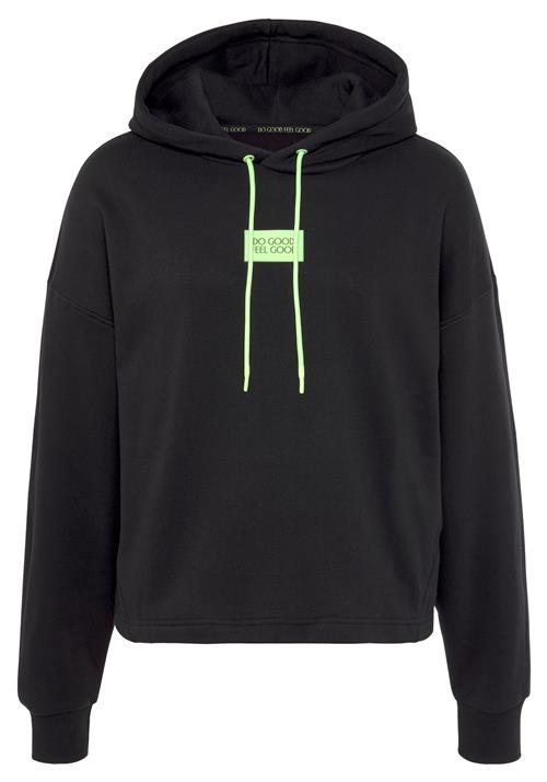 LASCANA ACTIVE Sweatshirt  neongrøn / sort