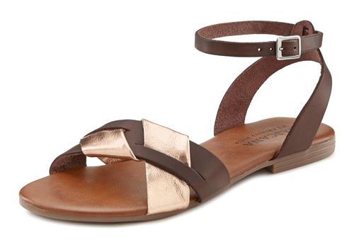 Se LASCANA Sandaler med rem  bronze / guld ved About You