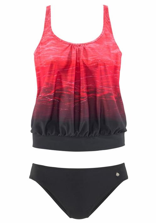 LASCANA Tankini  rød / sort