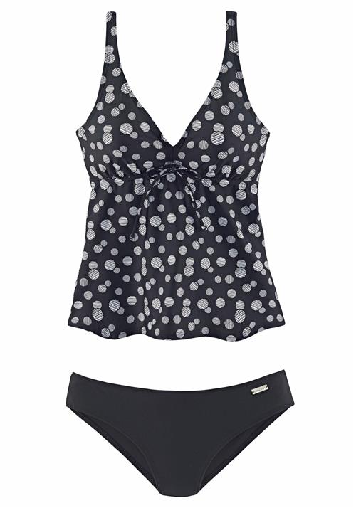 LASCANA Tankini  sort / hvid