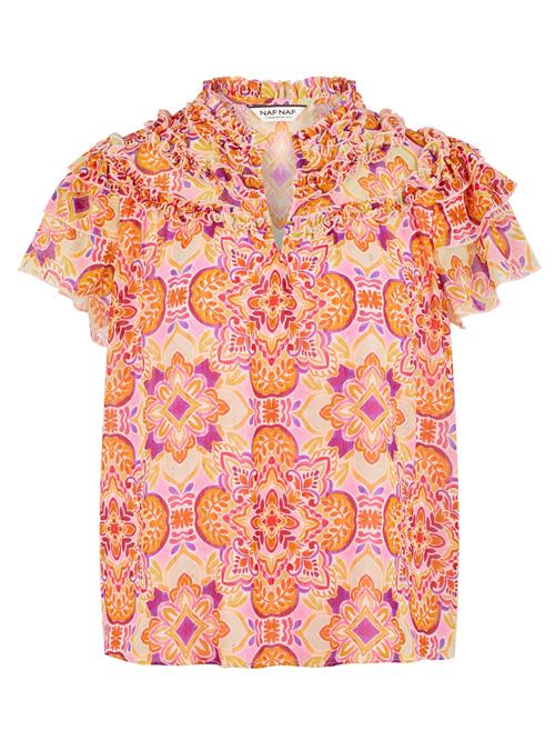 NAF NAF Bluse 'Sunset'  gul / lilla / orange / lyserød