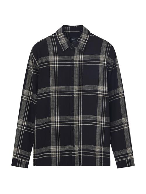 Pull&Bear Skjorte  grå / sort