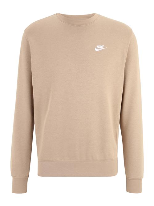 Se Nike Sportswear Sweatshirt 'CLUB Fleece'  khaki / hvid ved About You