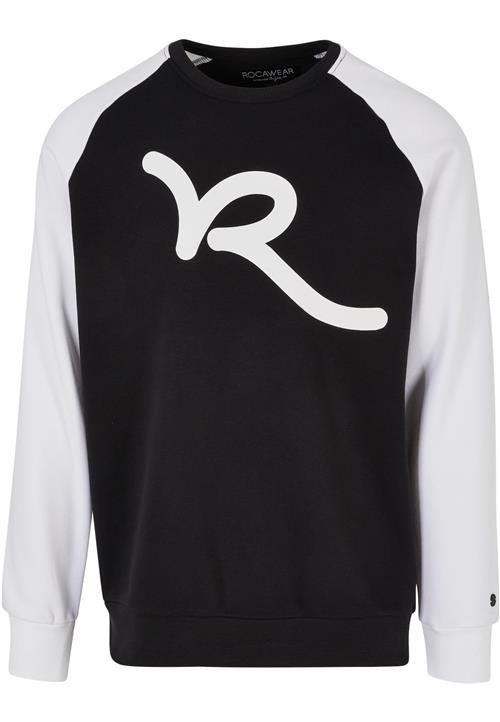 Se ROCAWEAR Sweatshirt  sort / hvid ved About You