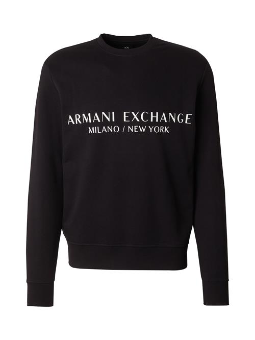 Se ARMANI EXCHANGE Sweatshirt  sort / hvid ved About You