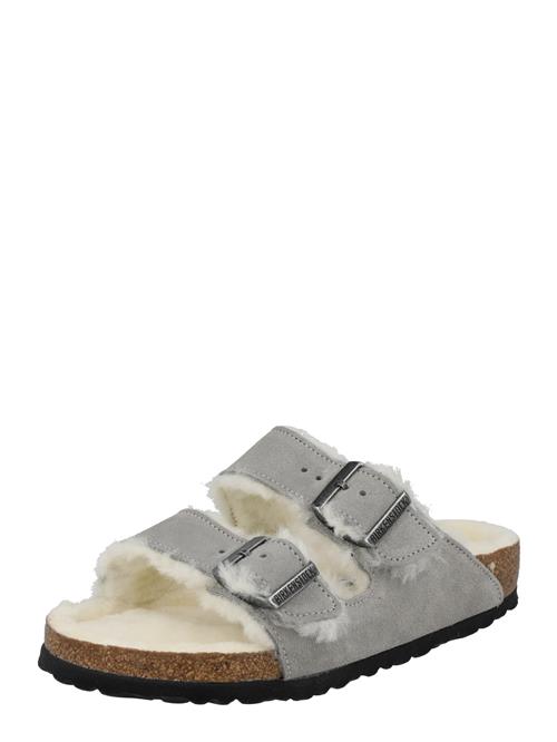 BIRKENSTOCK Pantoletter 'Arizona'  grå / hvid