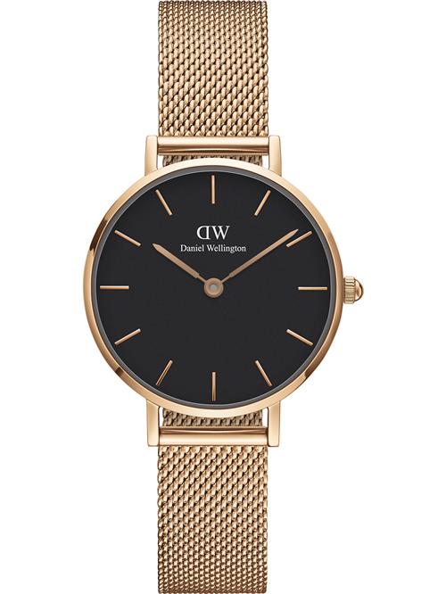 Daniel Wellington Analogt ur 'Classic Petite 28 Melrose DW00100217'  rosa guld / sort