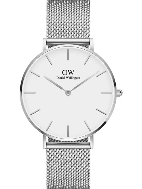 Se Daniel Wellington Analogt ur 'Petite Sterling S White'  sølv ved About You