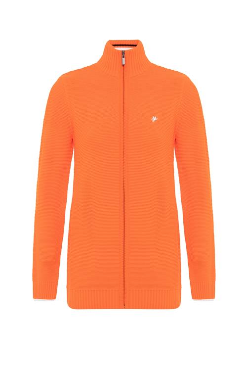 DENIM CULTURE Cardigan ' DINA '  neonorange / hvid