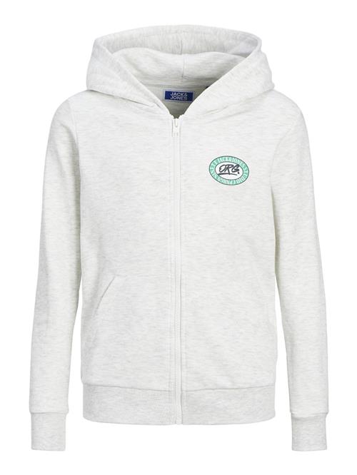 Jack & Jones Junior Sweatjakke  jade / mørkegrøn / hvid / hvid-meleret