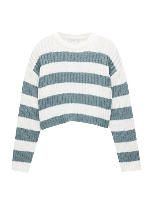 Se Pull&Bear Pullover  lysegrøn / hvid ved About You