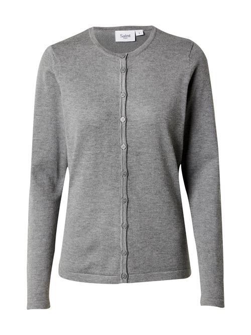 Se SAINT TROPEZ Cardigan 'Mila'  grå-meleret ved About You