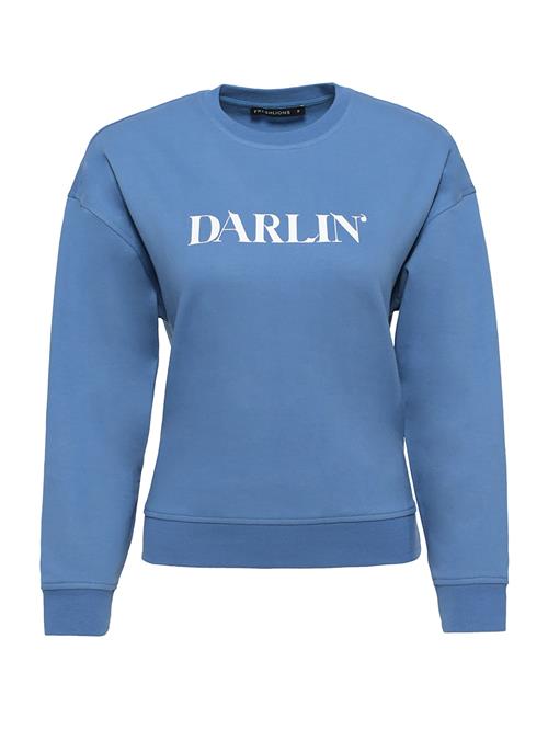 FRESHLIONS Sweatshirt ' DARLIN '  blå / hvid