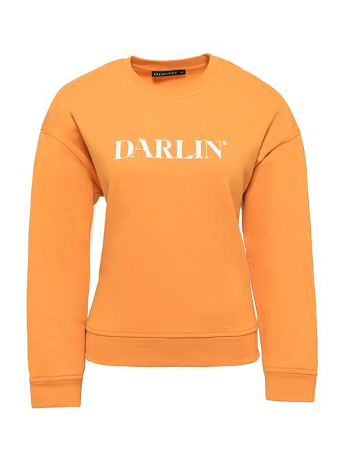 FRESHLIONS Sweatshirt ' DARLIN '  orange / hvid