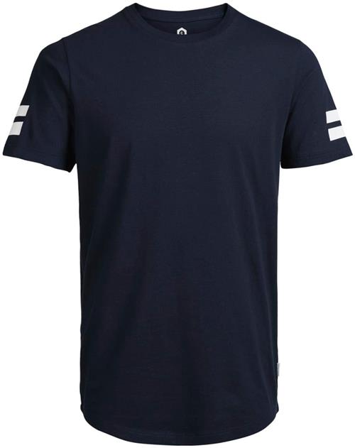 JACK & JONES Bluser & t-shirts 'Boro'  mørkeblå / hvid