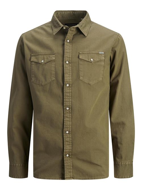 JACK & JONES Skjorte 'Sheridan'  oliven