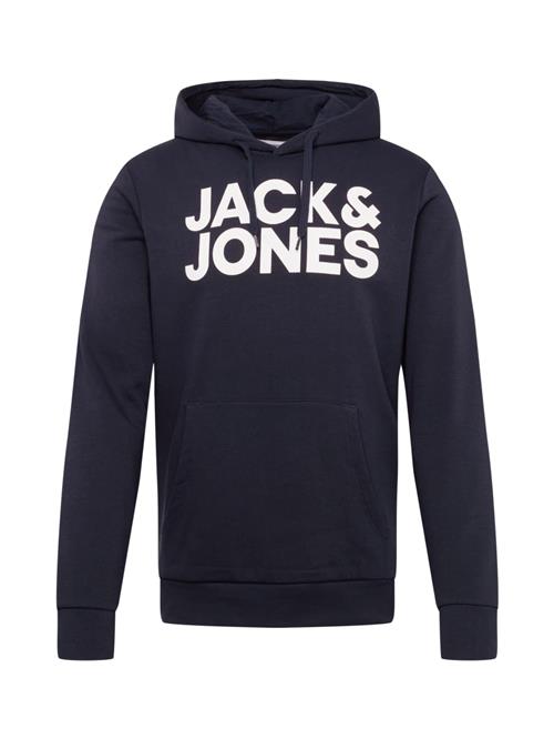 Se JACK & JONES Sweatshirt  navy / hvid ved About You