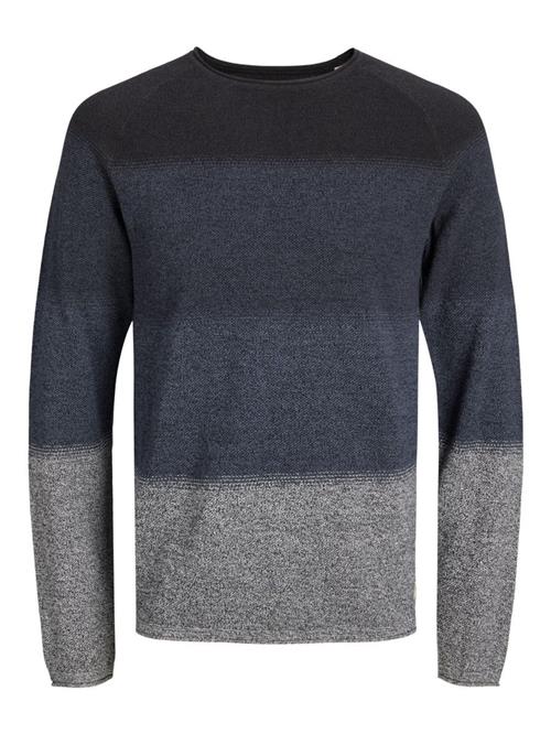 JACK & JONES Pullover 'JJEHill'  marin / mørkeblå / grå / sort