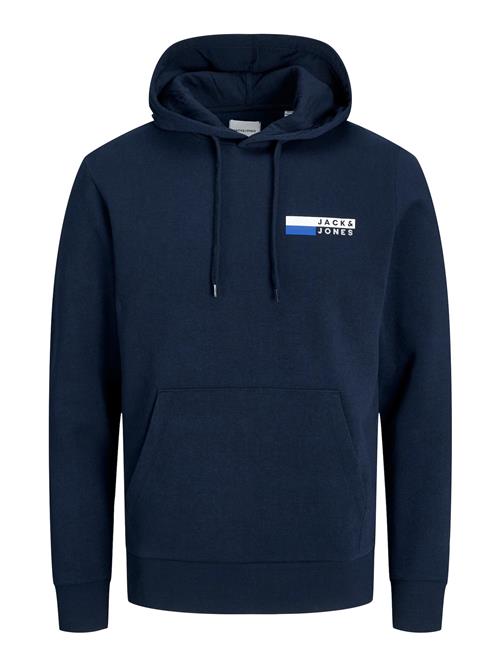 Se JACK & JONES Sweatshirt  mørkeblå / hvid ved About You