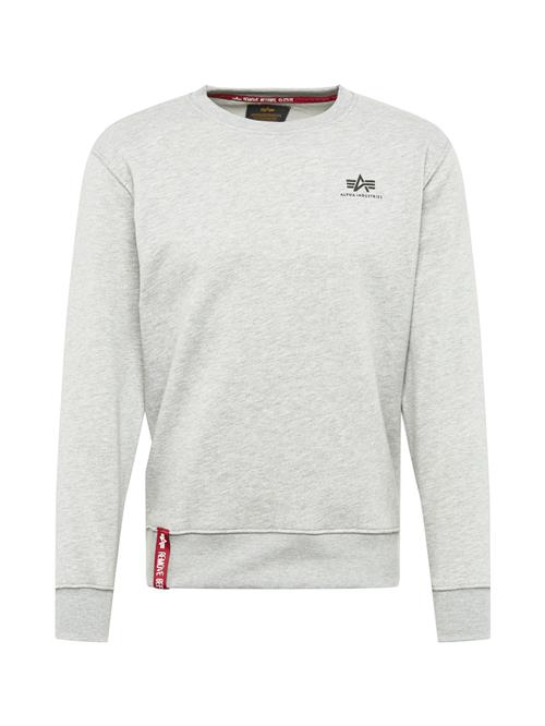 ALPHA INDUSTRIES Sweatshirt  grå-meleret / sort