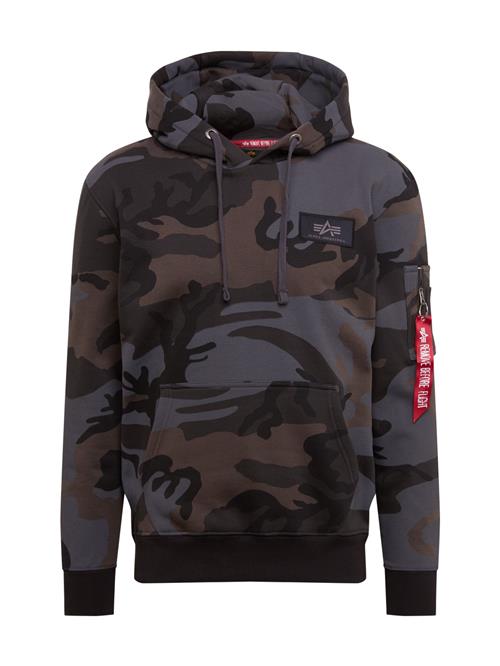 Se ALPHA INDUSTRIES Sweatshirt  dueblå / brun / antracit / hvid ved About You