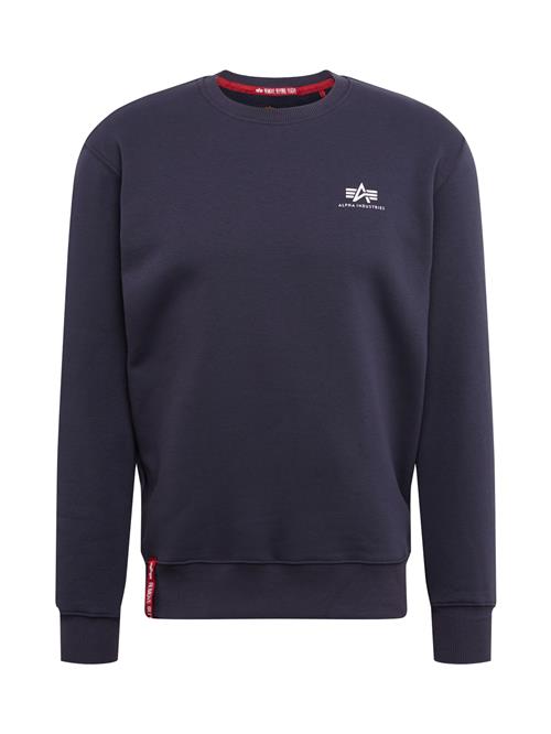 ALPHA INDUSTRIES Sweatshirt  marin / hvid