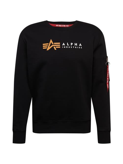 ALPHA INDUSTRIES Sweatshirt  safran / rød / sort / hvid