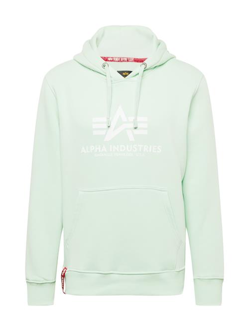 Se ALPHA INDUSTRIES Sweatshirt  mint / hvid ved About You