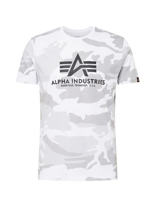 Se ALPHA INDUSTRIES Bluser & t-shirts  stone / lysegrå / sort / hvid ved About You