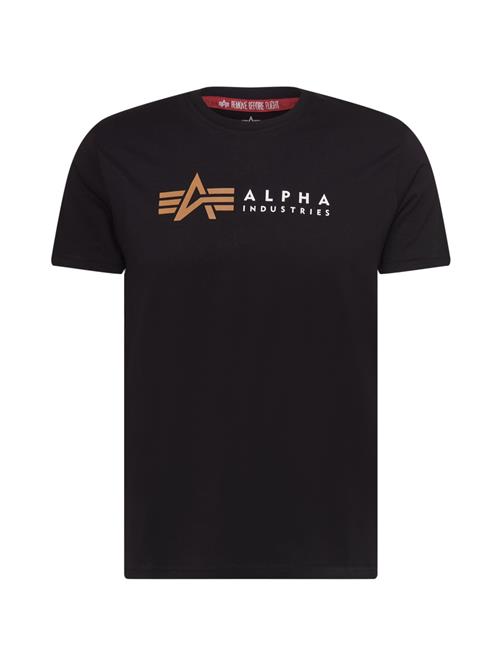 ALPHA INDUSTRIES Bluser & t-shirts  lysebrun / sort / hvid