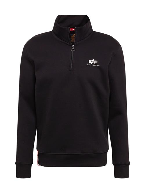 Se ALPHA INDUSTRIES Sweatshirt  sort / hvid ved About You