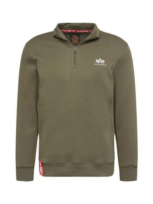 Se ALPHA INDUSTRIES Sweatshirt  oliven / rød / hvid ved About You