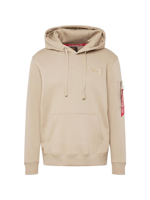 ALPHA INDUSTRIES Sweatshirt  sand / rød / hvid