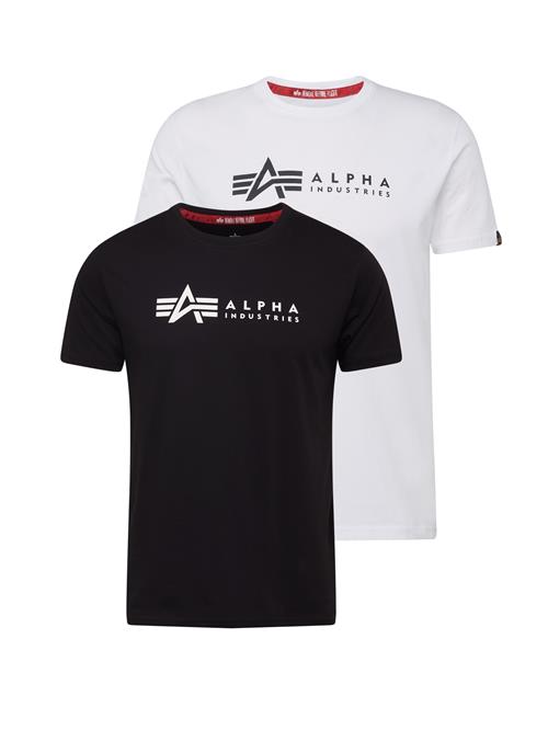 ALPHA INDUSTRIES Bluser & t-shirts  sort / hvid