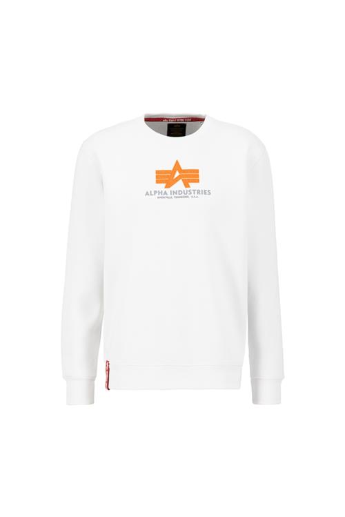 Se ALPHA INDUSTRIES Sweatshirt  grå / orange / hvid ved About You