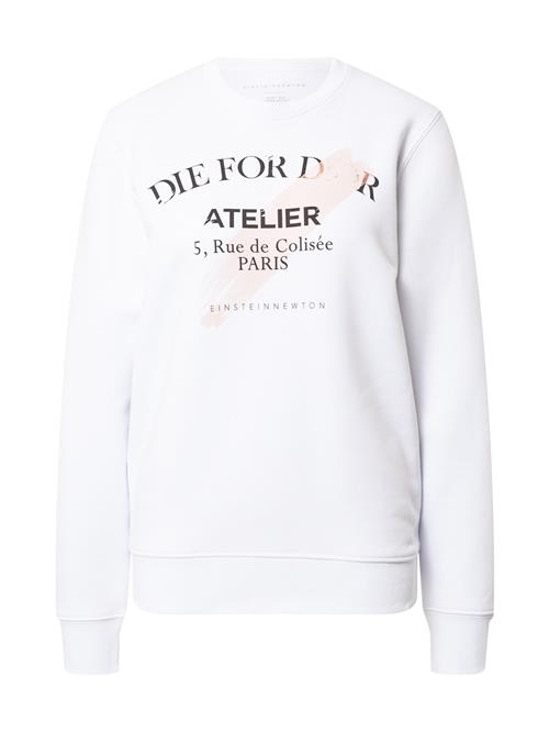 Se EINSTEIN & NEWTON Sweatshirt 'Rose Atelier'  pastelpink / sort / hvid ved About You