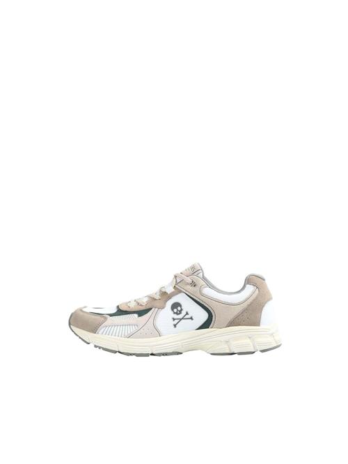 Scalpers Sneaker low 'Tim'  nude / mørkebeige / mørkegrøn / offwhite