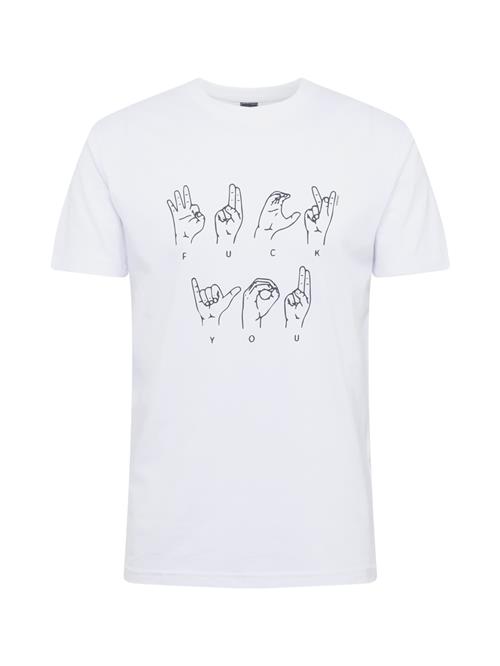 Mister Tee Bluser & t-shirts 'FU Sign Language'  sort / hvid