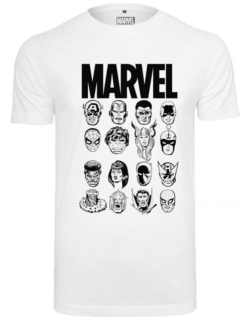 Mister Tee Bluser & t-shirts 'Marvel Crew Tee'  sort / hvid