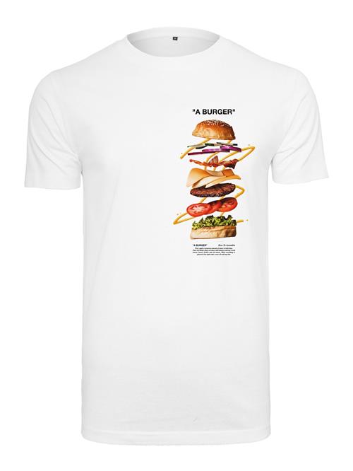 Mister Tee Bluser & t-shirts 'A Burger'  blandingsfarvet / hvid