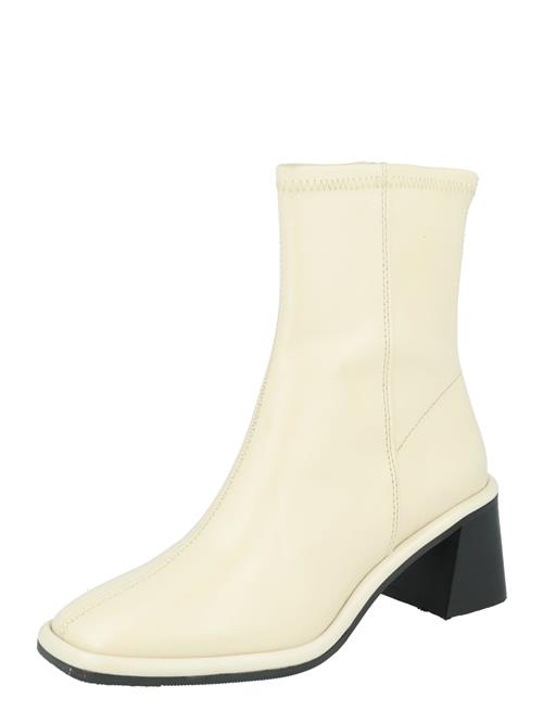 Se River Island Støvletter 'BLOCK HEEL ZIP SOCK BOOT'  ecru / sort ved About You