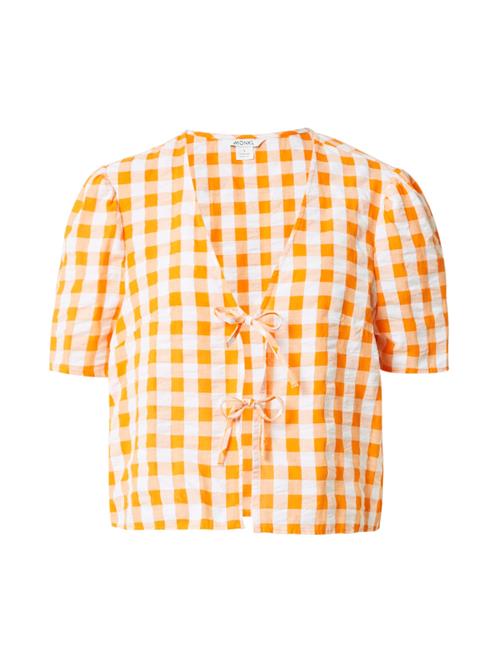 Monki Bluse  orange / abrikos / hvid