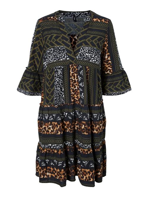 VERO MODA Tunika  brun / sort / hvid