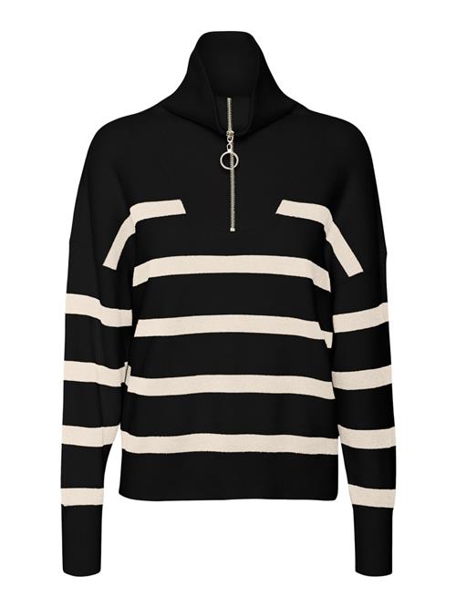 Se VERO MODA Pullover 'Saba'  sort / offwhite ved About You