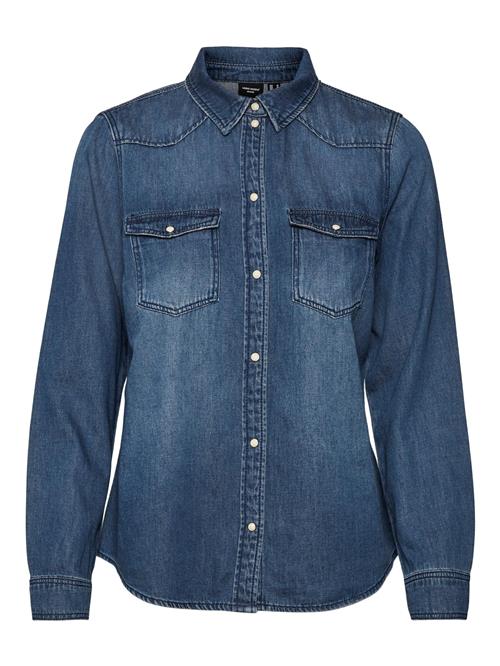 VERO MODA Bluse 'Maria'  blue denim