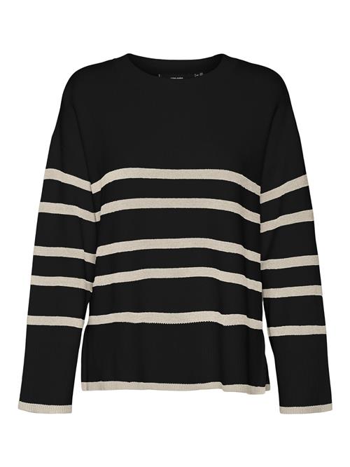 VERO MODA Pullover 'Saba'  creme / sort