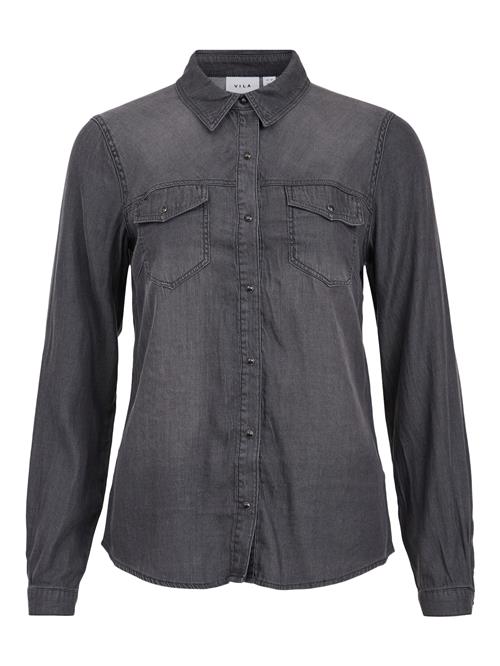 VILA Bluse 'Bista'  black denim