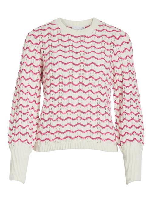 Se VILA Pullover 'ALERIA'  ecru / pink ved About You