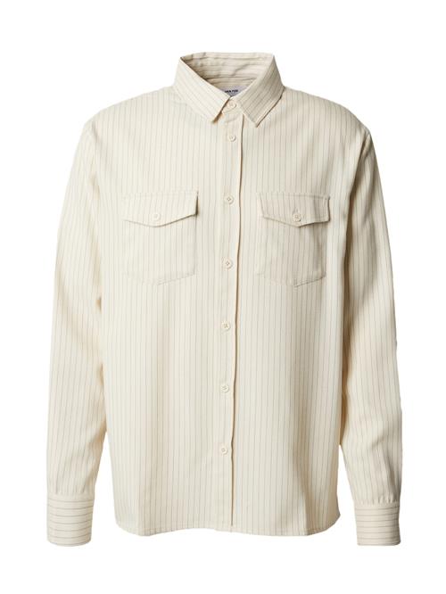 DAN FOX APPAREL Skjorte 'Nilas'  brun / offwhite